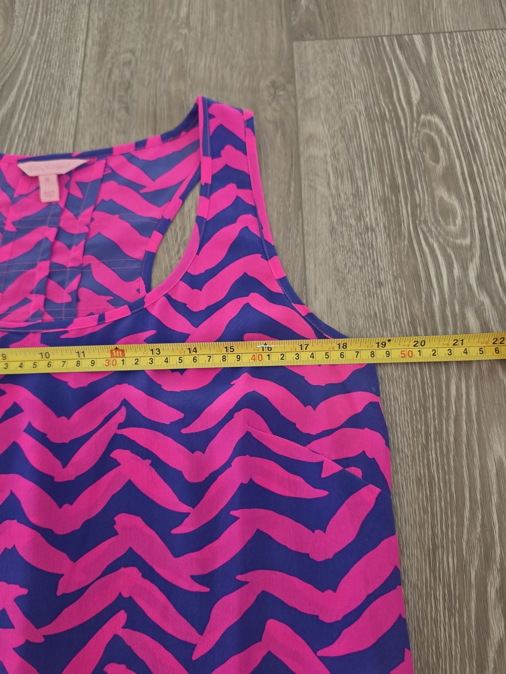 Lilly Pulitzer Hot Pink and Purple Zigzag Scoop Neck Silk Tank - Picture 3 of 7